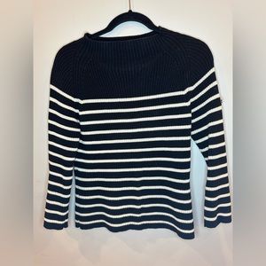 DNKY Jeans black and white striped top